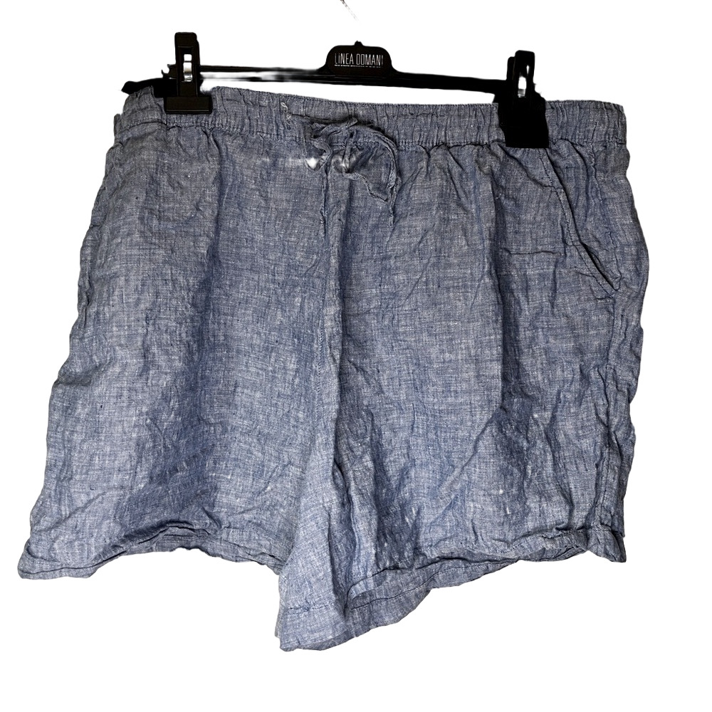 Tahari Light Blue Linen Shorts Women's Size 2X